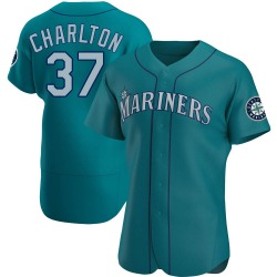 Norm Charlton Seattle Mariners Men's Authentic Alternate Jersey - Aqua