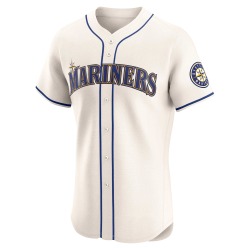 Norm Charlton Seattle Mariners Men's Elite Alternate Jersey - Cream