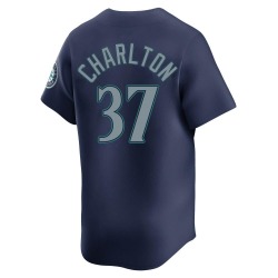 Norm Charlton Seattle Mariners Men's Limited Road Jersey - Navy