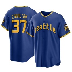 Norm Charlton Seattle Mariners Men's Replica 2023 City Connect Jersey - Royal