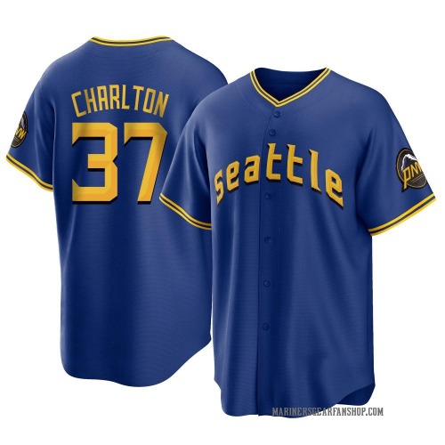 Norm Charlton Seattle Mariners Men's Replica 2023 City Connect Jersey - Royal