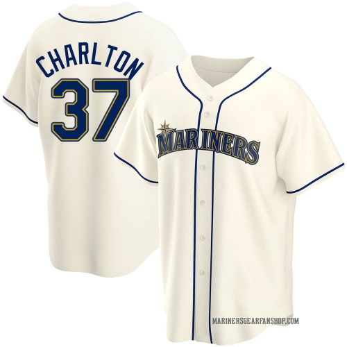 Norm Charlton Seattle Mariners Men's Replica Alternate Jersey - Cream