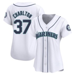 Norm Charlton Seattle Mariners Women's Limited Home Jersey - White