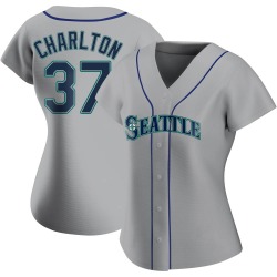 Norm Charlton Seattle Mariners Women's Replica Road Jersey - Gray