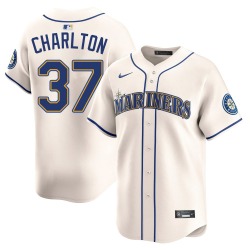 Norm Charlton Seattle Mariners Youth Limited Alternate Jersey - Cream