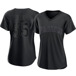 Roenis Elias Seattle Mariners Women's Authentic Pitch Fashion Jersey - Black